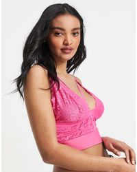 Tutti Rouge Fuller Bust Gia Lace Bralette - Pink
