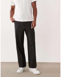 ASOS - Tailored Comfort Stretch Wide Leg Pants - Lyst