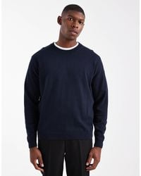 ASOS - T-shirt décontracté en maille avec manches longues et col ras - Lyst