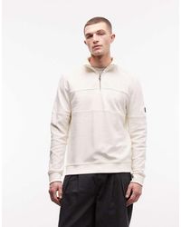 Barbour - Kaspian Half Zip Logo Sweatshirt - Lyst