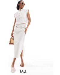 Vero Moda - Linen Midi Skirt Co-Ord - Lyst