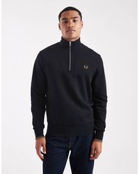 Fred Perry - Sweat à demi-fermeture éclair - Lyst