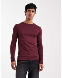 ASOS - Premium Supima® Cotton Long Sleeve Muscle Fit T-shirt - Lyst