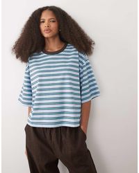 ASOS - Contrast Neck Boxy Crop Top - Lyst