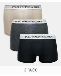 Polo Ralph Lauren - 3 Pack Trunks With Logo Waistband - Lyst