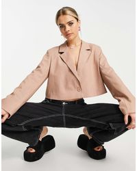 Noisy May - Tailored Cropped Blazer - Lyst