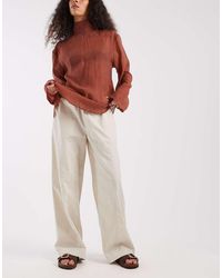 Threadbare - Poplin Pull On Pants With Panel Detail - Lyst