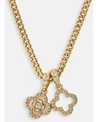 CERNUCCI - Iced Double Enamel & Iced Motif Necklace - Lyst