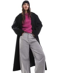 Pieces - Oversized Tailored Maxi Coat - Lyst