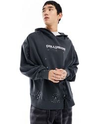 Collusion - Distressed Hoodie - Lyst