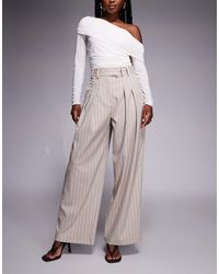 River Island - High Waisted Wide Leg Tailored Trousers - Lyst