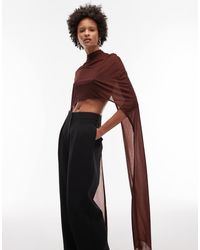 ASOS - Floor Length Mesh Cape Top - Lyst
