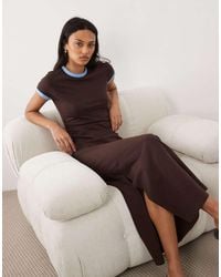 ASOS - Ringer Detail Midi T-shirt Dress - Lyst