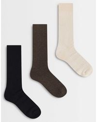 ARKET - 3 Pack Ribbed Cotton Socks - Lyst