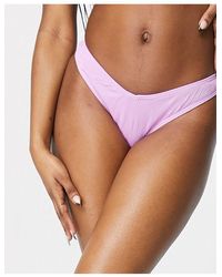 TWIIN High Leg V Bikini Bottom - Purple