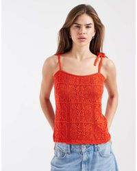 Levi's - Gehaakte Tanktop Met Gestrikte Bandjes - Lyst