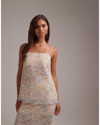 ASOS - Embellished Lace Cami Top Coord - Lyst
