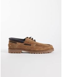 ASOS - Lace Up Boat Shoes With Cleated Sole - Lyst