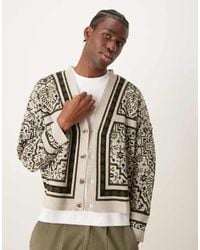 ASOS - Knitted Extreme Oversized Cardigan With Pattern - Lyst