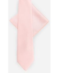 Maya - Satin Tie Pocket Square Set - Lyst