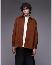 Tommy Hilfiger - Surchemise en velours côtelé - marron - Lyst