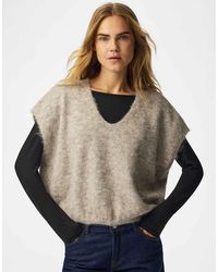 Pieces - Knitted Vest - Lyst