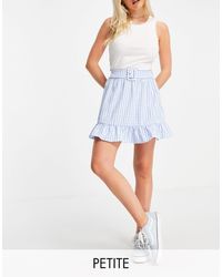 Vila - Mini Skirt With Belt - Lyst