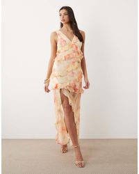 Gina Tricot - Frill Tiered Maxi Dress - Lyst
