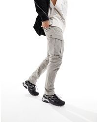 G-Star RAW - Rovic - pantaloni cargo affusolati beige con zip 3d - Lyst
