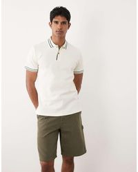 Blend - Polo Vestibilità Classica 100% Cotone Sporco Con Doppia Riga A Contrasto - Lyst