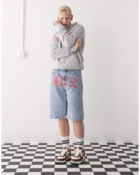 ICECREAM - Pantalones Cortos Vaqueros Azules Con Lavado Claro Running Dog De - Lyst