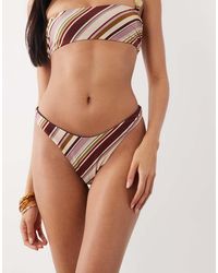 ASOS - Susie Sue Stripe Reversible Ibiza High Leg Cheeky Bikini Bottom - Lyst