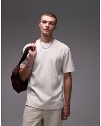 TOPMAN - – oversize-t-shirt aus pointelle-strick - Lyst