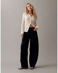 ASOS - High Waisted Horseshoe Barrel Leg Jeans - Lyst