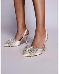 Steve Madden - Lovie Heeled Shoe With Embellished Bow - Lyst