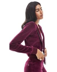 Cotton On - Cotton on - sweat à capuche d'ensemble zippé en velours - prune foncé - Lyst