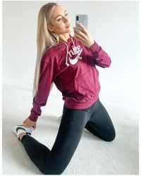 nike vintage front logo pullover hoodie