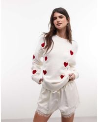 French Connection - Heart Applique Knitted Jumper - Lyst