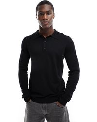 Only & Sons - Knitted Long Sleeve Polo - Lyst