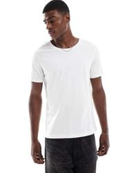 ASOS - Basic T-Shirt Met Lage Ronde Hals - Lyst