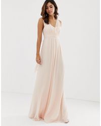 Maids To Measure Bridesmaid Maxi Dress With Bow Back Detail - Pink