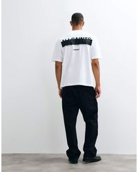 AllSaints - Redact Oversized Embroidered Logo T-Shirt - Lyst