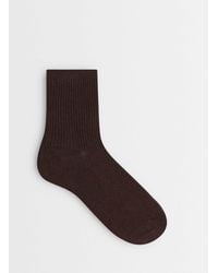 Pieces - Ribbed Ankle Socks - Lyst
