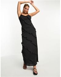 In The Style - Ruffle Detail Cami Maxi Dress - Lyst