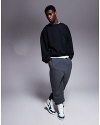 ASOS - Extreem Oversized Recht Sweatshirt Van Premium Zware 400 Gsm Stof Met Elastische Manchetten En Zoom - Lyst