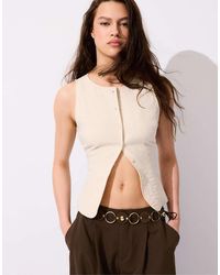 Stradivarius - Wide Eyelet Belt - Lyst