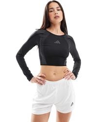 adidas Originals - Adidas Training Seamless Long Sleeve Crop Top - Lyst
