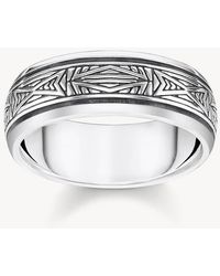 Thomas Sabo - Anello Argentato Con Decorazione - Lyst