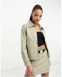 Miss Selfridge - Cargo Utility Zip Front Boxy Jacket Contrast Stitching Co-ord - Lyst