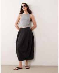 ASOS - Structured Cargo Barrel Midi Skirt - Lyst